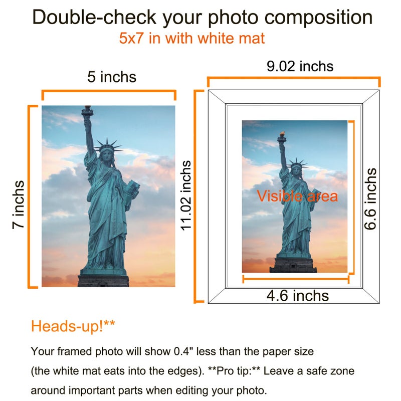 SESEAT 8x10 Picture Frame Set of 10, Display Pictures 5x7 with Mat or 8x10 Prints without Mat, Wall Mounting or Tabletop, Brown - Image 5